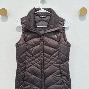 Women's The North Face 550 Down Silver Purple Quilted Puffer Vest Jacket XS